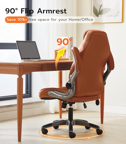 Ergonomic Computer Chair with Flip-Up Arms and Lumbar Support H84497