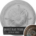 Hand-Painted Bronze Blue Patina Ceiling Medallion H828