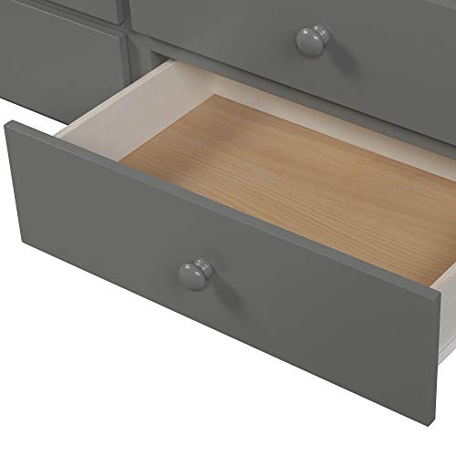 Twin Over Twin Wooden Bunk Bed with Trundle and 3 Storage Drawers N615