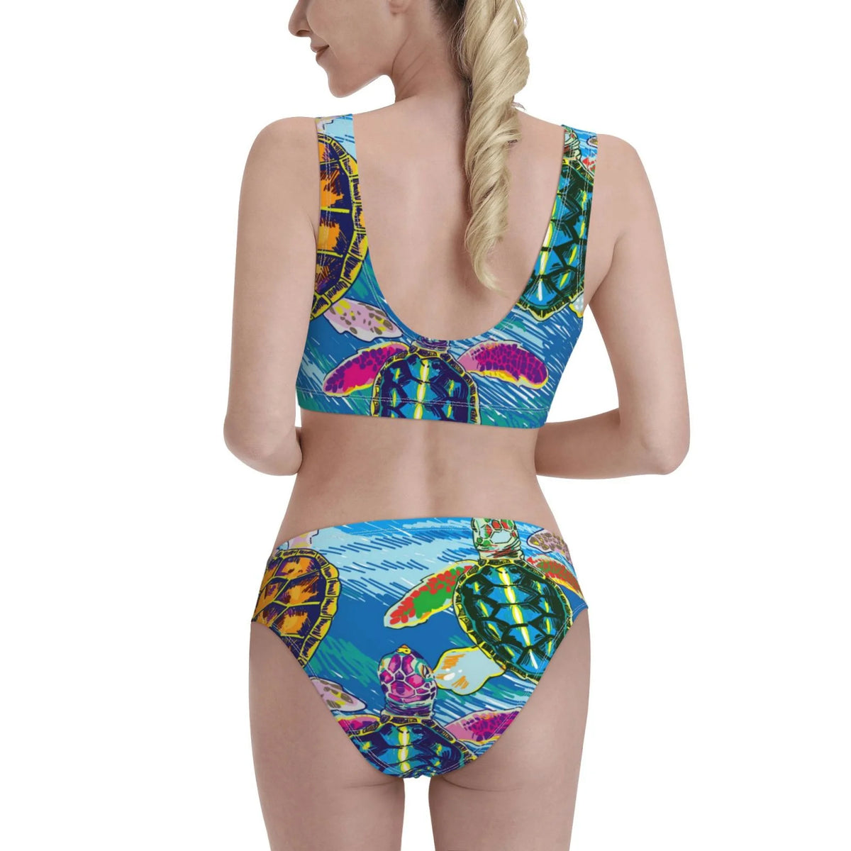 High Waisted Bikini Sets with Removable Soft Chest Pad N470