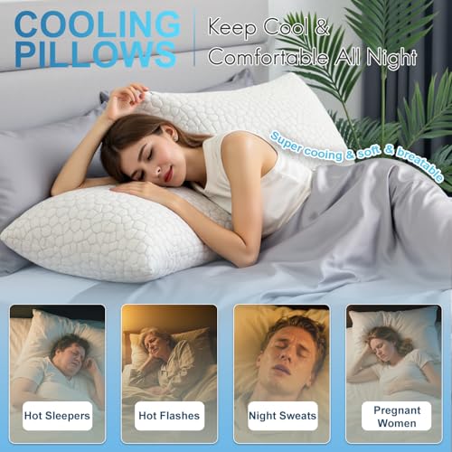 Shredded Memory Foam Cooling Pillows King Size 2 Pack U33144