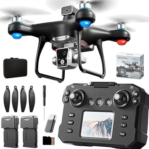 Drone with Screen Controller, Brushless Motor, Optical Flow Localization, Obstacle Avoidance, Black E594