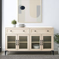 58-Inch 2-Drawer Fluted Glass Door Sideboard A415685