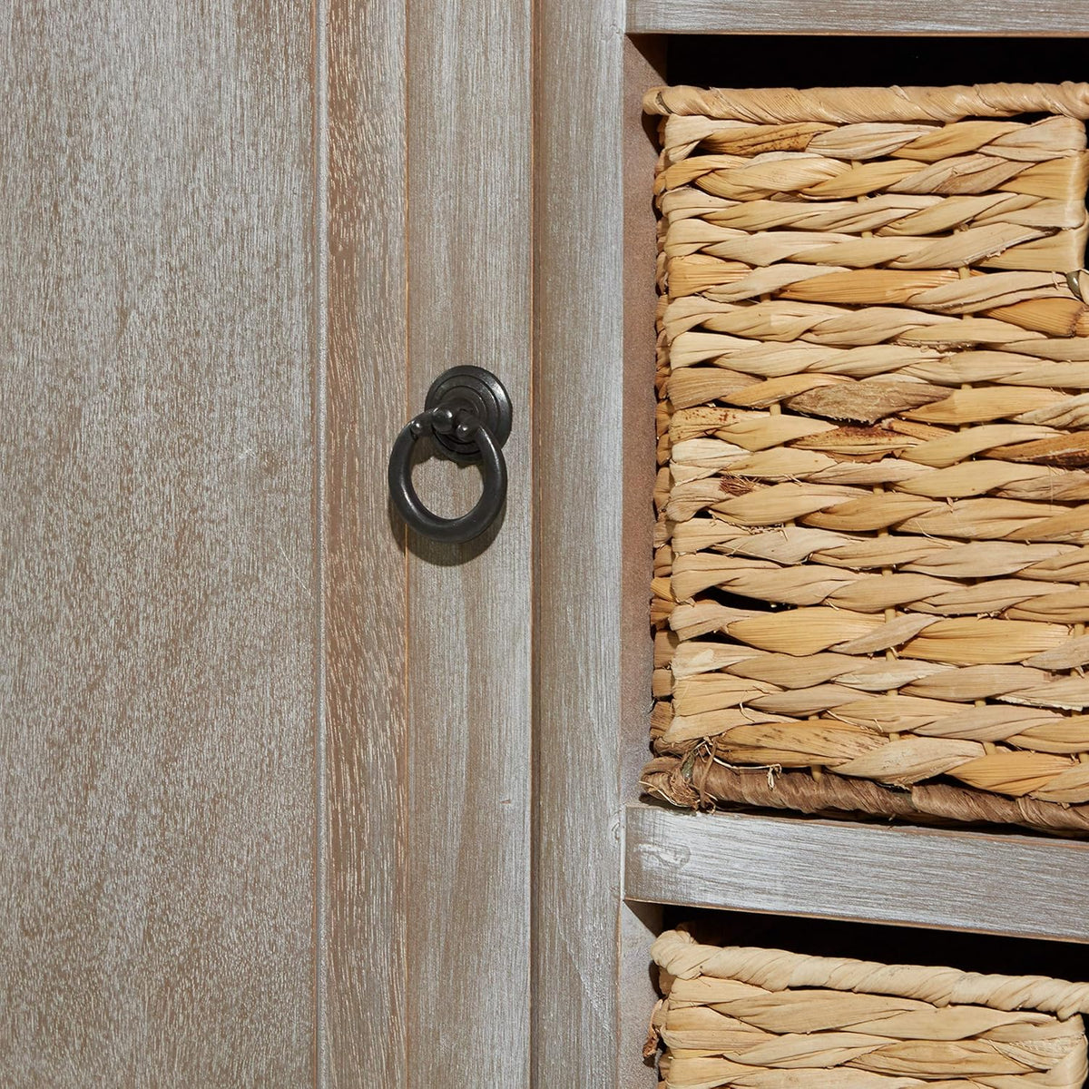 Wood Basket Cabinet D658986