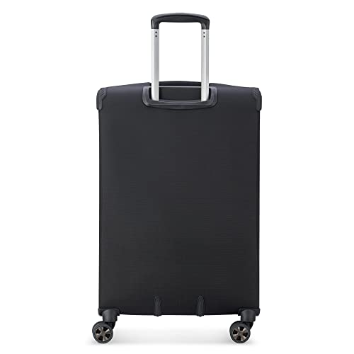 Black Softside Expandable Luggage with Spinner Wheels, Carry on 20 Inch F801896