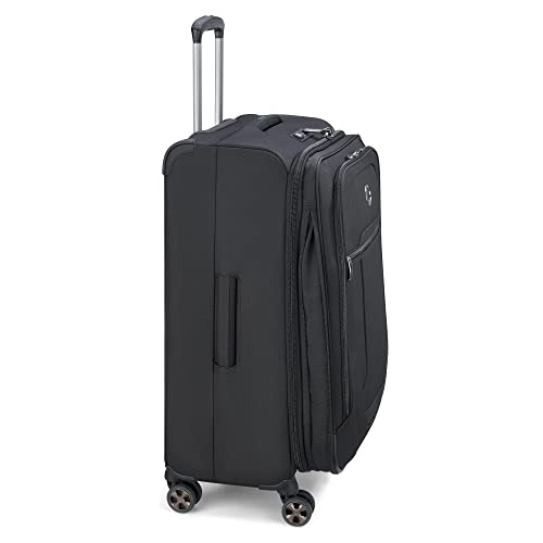 Black Softside Expandable Luggage with Spinner Wheels, Carry on 20 Inch F801896