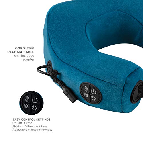 Travel Neck Pillow with Vibration Heat Shiatsu Massage P546
