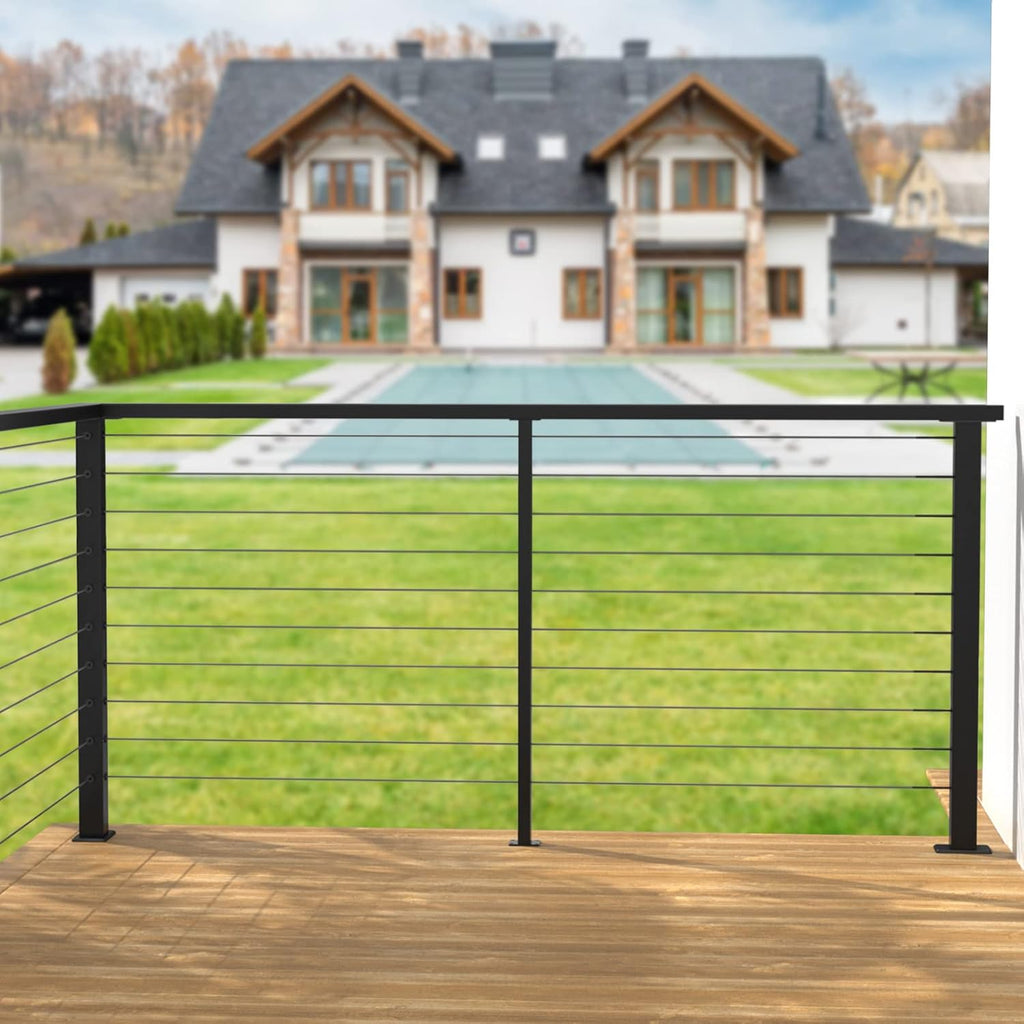 2 Pack Un-drilled Stainless Steel Cable Railing Post E21271