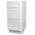 White Shaker 3 Drawer Kitchen Base Cabinet (15x22) U50875