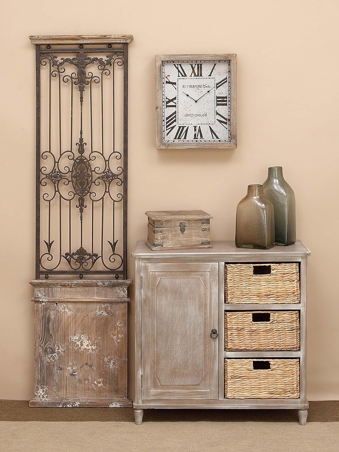Wood Basket Cabinet D658986