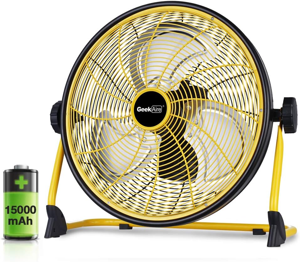 Rechargeable 16'' Portable Battery Operated High Velocity Floor Fan F490515