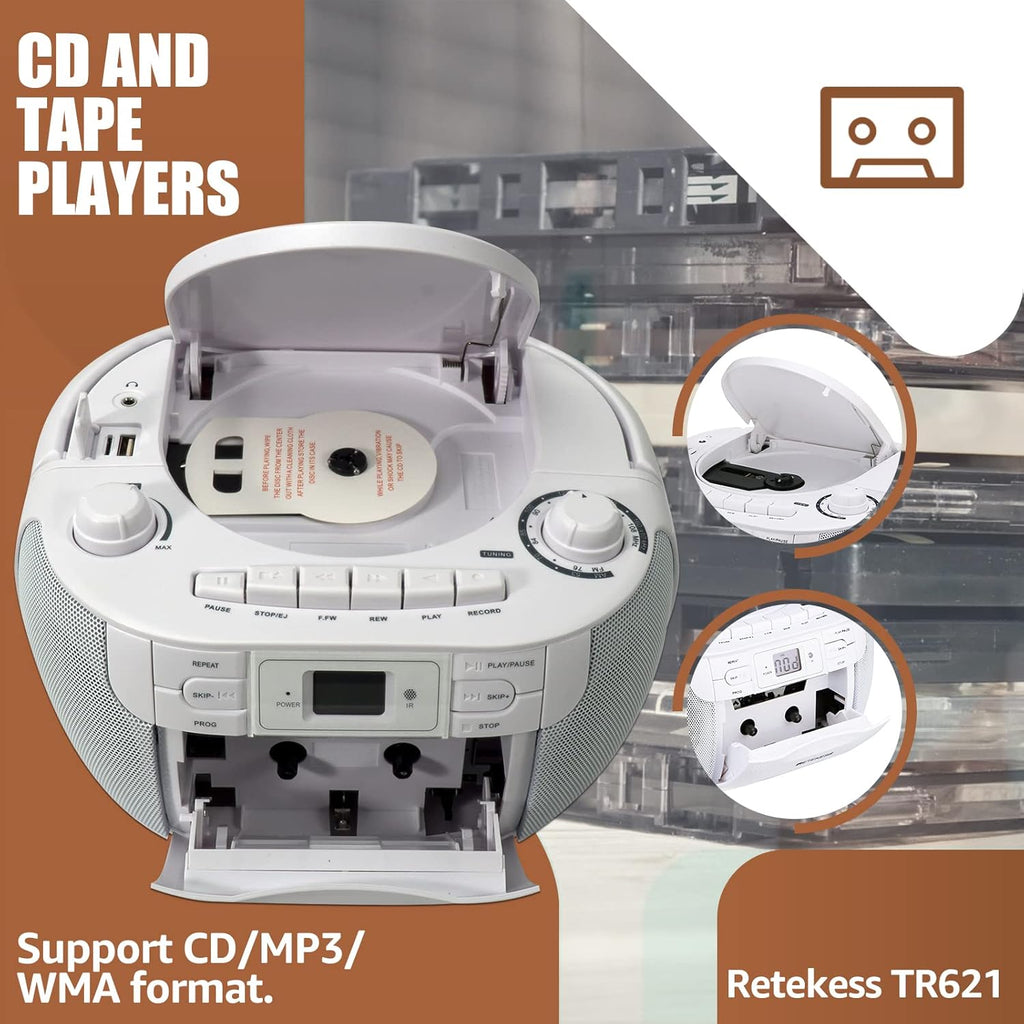 CD and Cassette Player Combo with Remote Control O22474