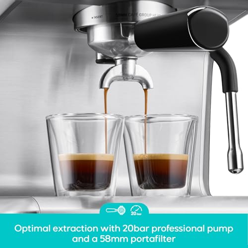 Espresso Machine with LCD Display and Milk Frother V429