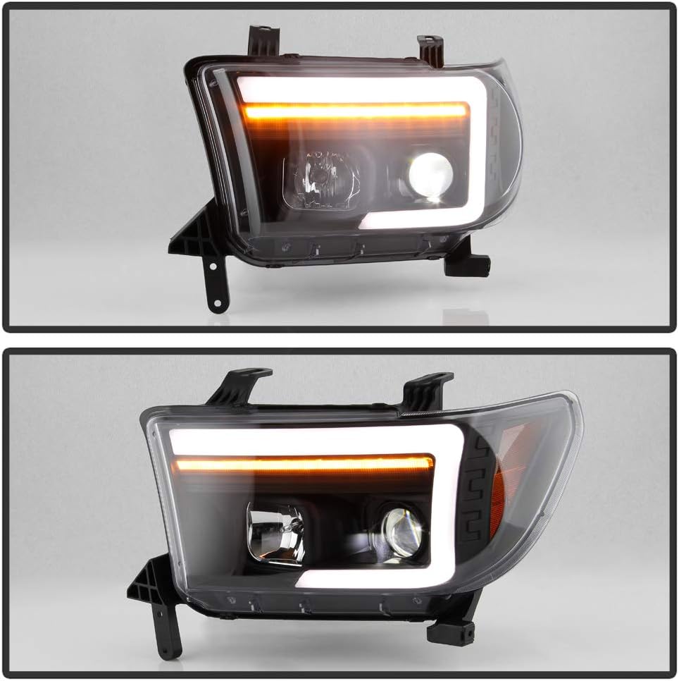 Black LED Projector Headlights W979