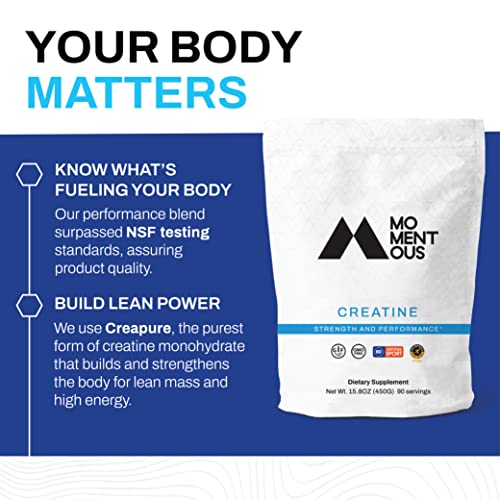 Creatine Monohydrate Powder, 5g Per Serving (90 Servings) P4379