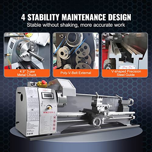 8.3'' x 29.5'' Benchtop Metal Lathe with Tool Box Q870