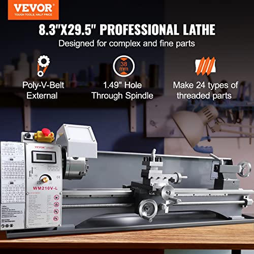 8.3'' x 29.5'' Benchtop Metal Lathe with Tool Box Q870