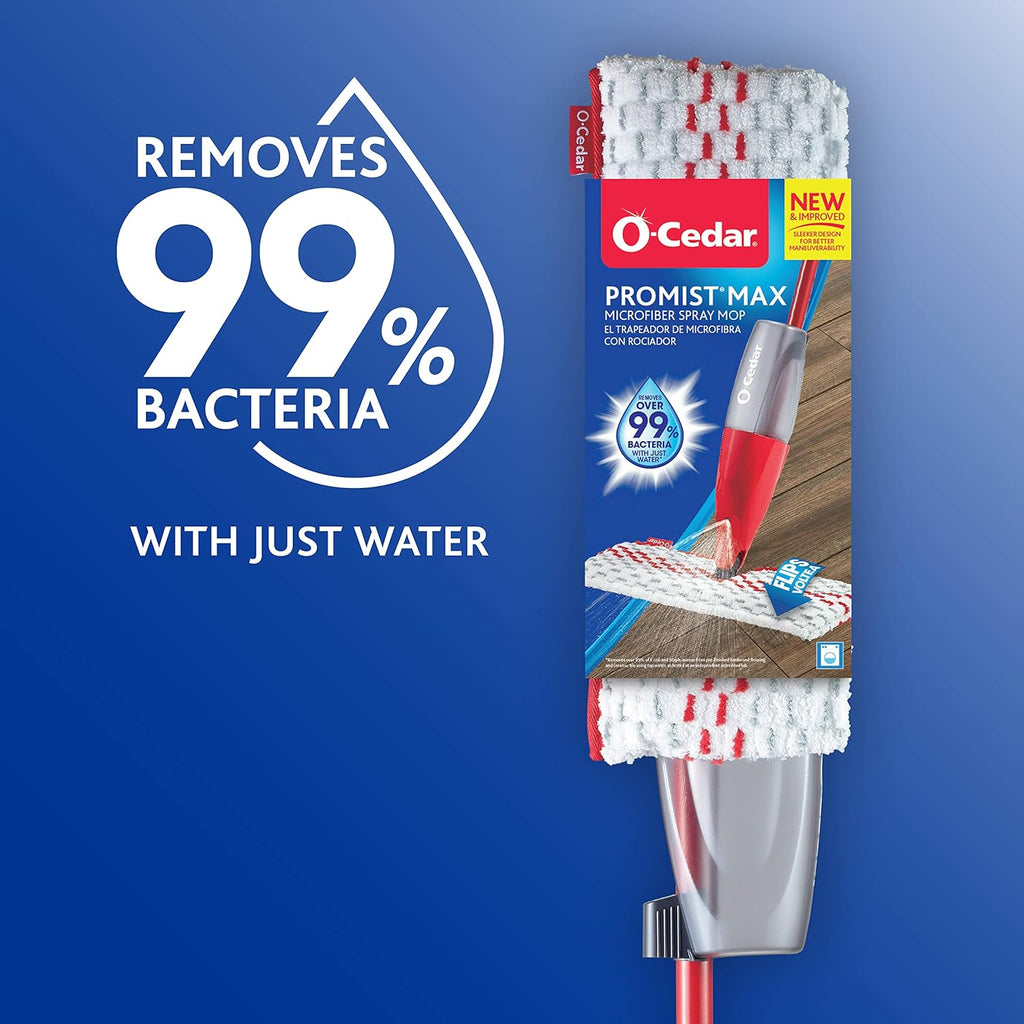 Red Microfiber Spray Mop with 4 Extra Refills B469
