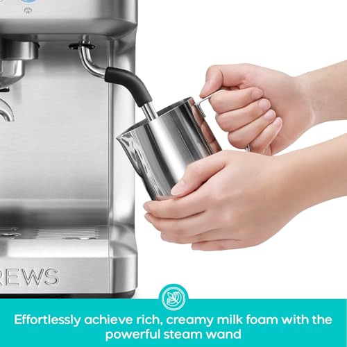 Espresso Machine with LCD Display and Milk Frother V429