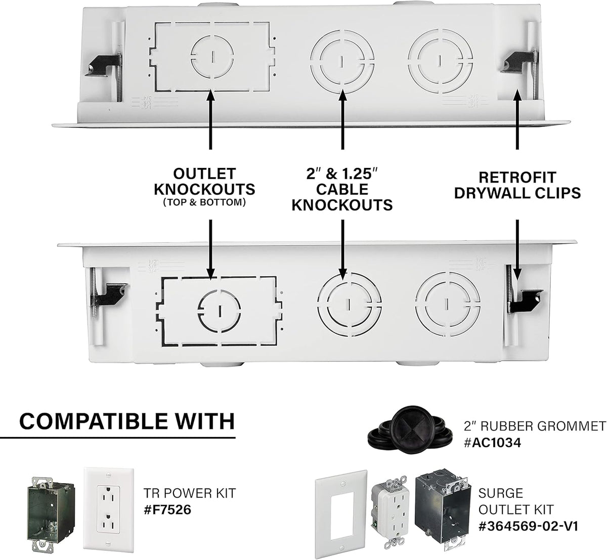 Structured Media Enclosure, 17 Inches, White A690141