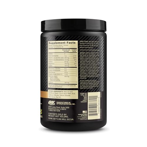 Pre Workout Advanced with Creatine, Beta-Alanine, L-Citrulline and Caffeine, Berry Blast, 20 Servings M339968