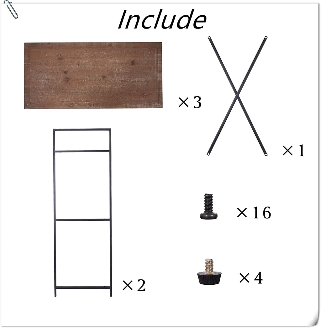 Solid Wood 3 Tier Bookshelf Storage Rack O683