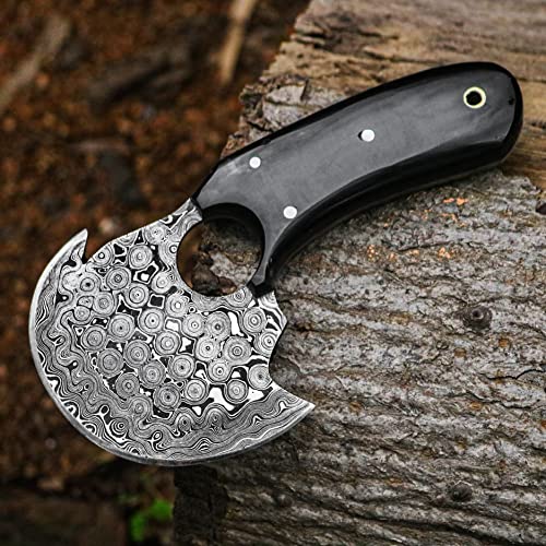 Handmade Damascus Steel Ulu Knife X237