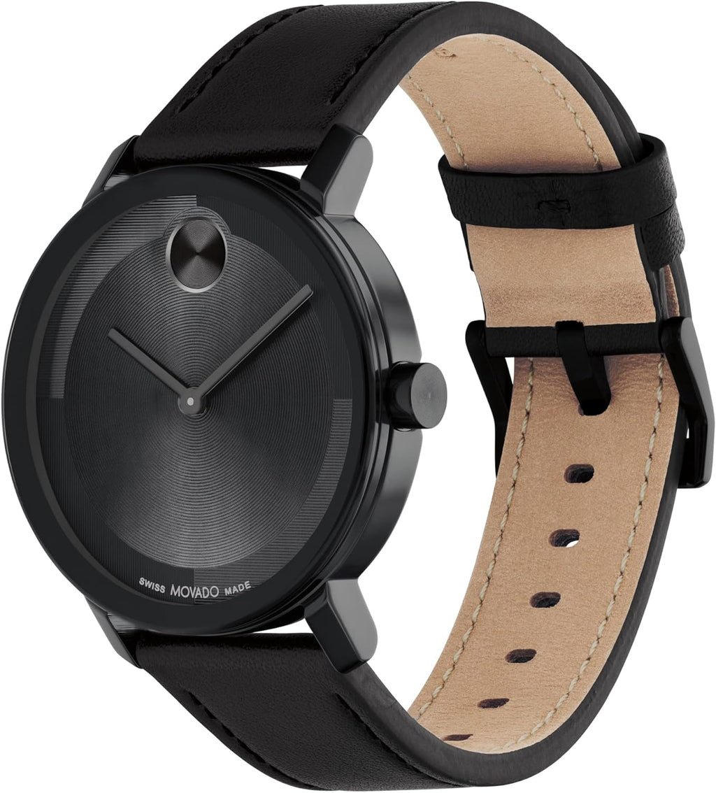Swiss Quartz Watch with Nappa Leather Strap, 40mm D714