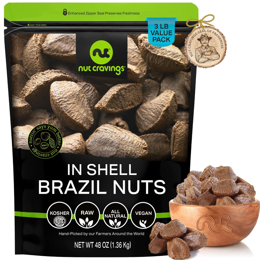 Raw In Shell Brazil Nuts (48oz - 3 lbs) M839937