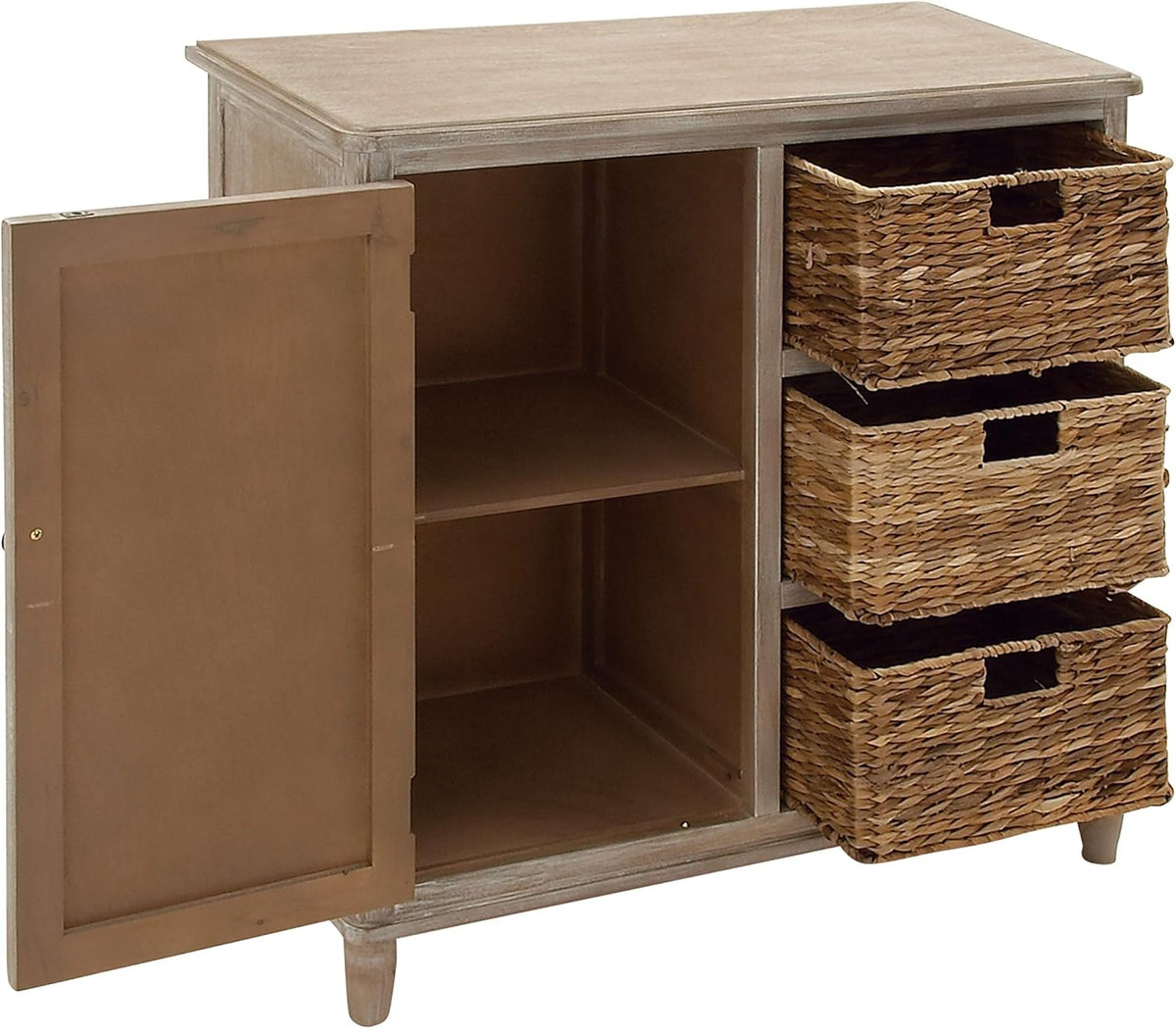 Wood Basket Cabinet D658986