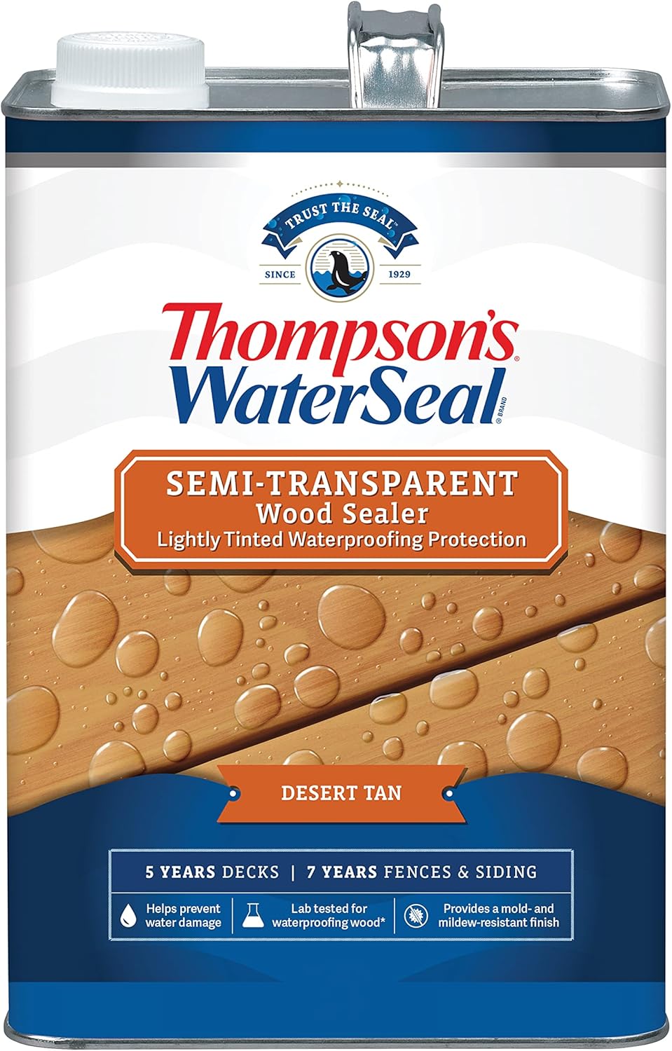 Semi-Transparent Waterproofing Wood Stain and Sealer, Desert Tan, 1 Gallon K3420