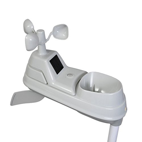 White 5-in-1 Weather Sensor with Rain Gauge Q496