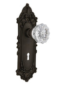 Oil-Rubbed Bronze Crystal Glass Door Knob A549436