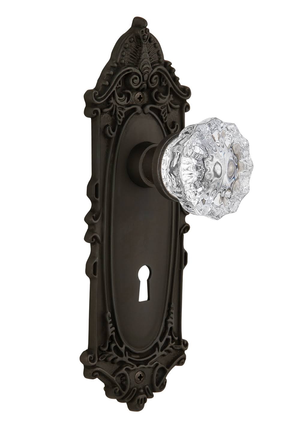 Oil-Rubbed Bronze Crystal Glass Door Knob A549436