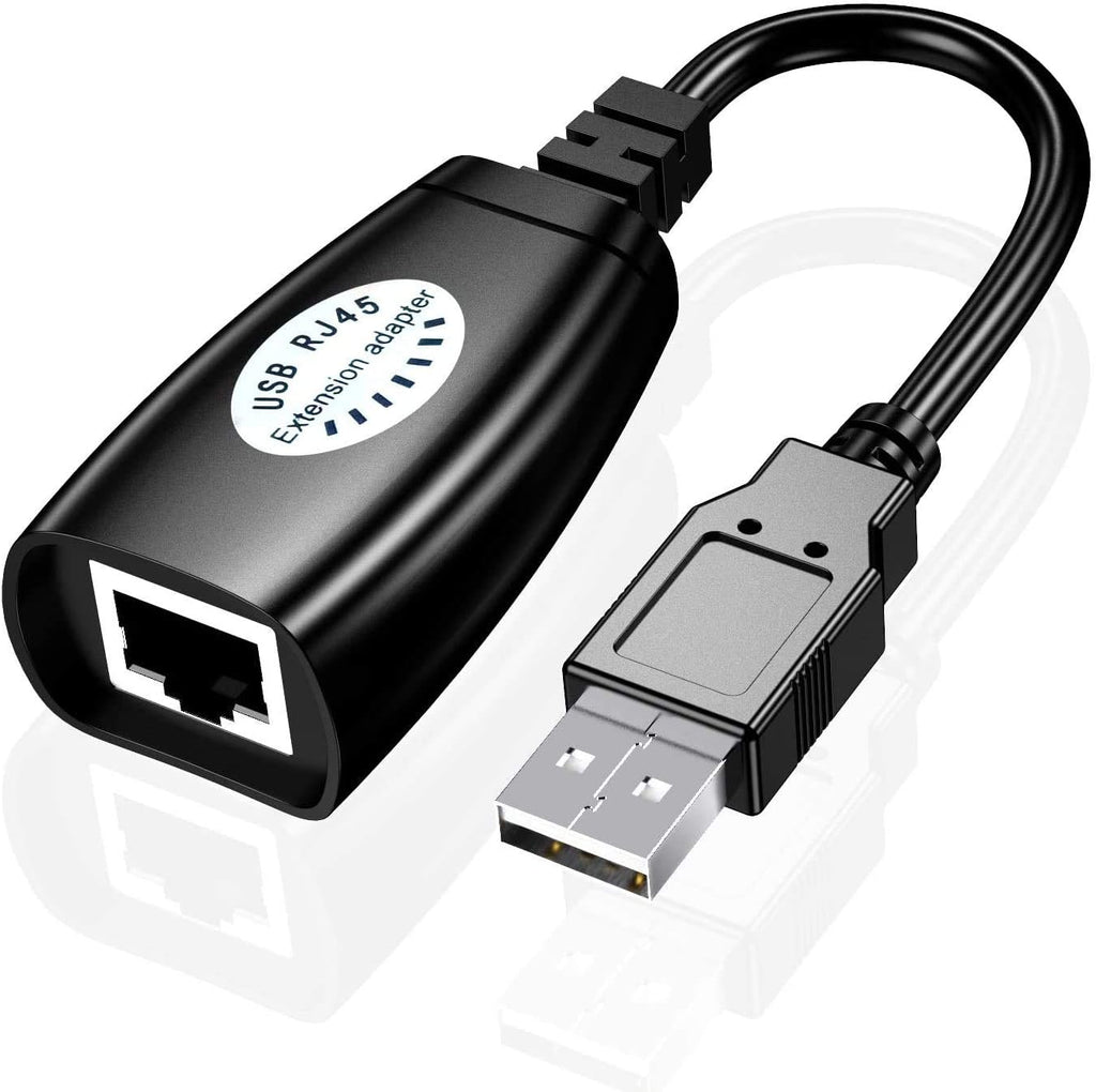 USB RJ45 Extender Over Cat5/Cat5e/Cat6 Cable Connector Adapter 2 Pairs U60011