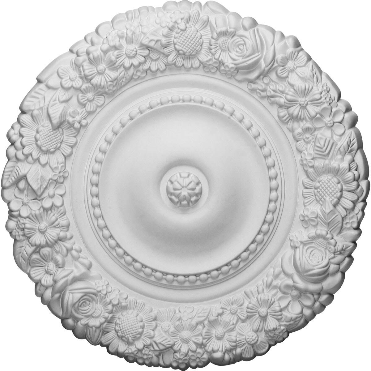 Hand-Painted Smokey Topaz Crackle Ceiling Medallion K299675