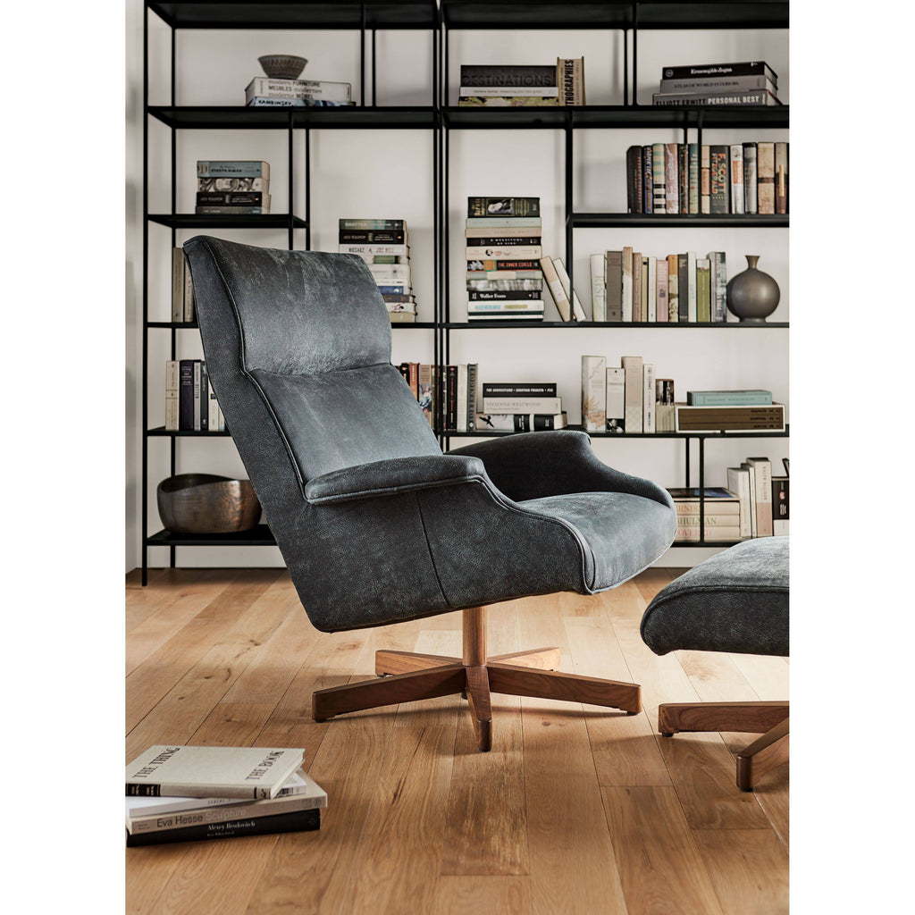 Modern Recycled Natural Steel Black Bookcase E193708