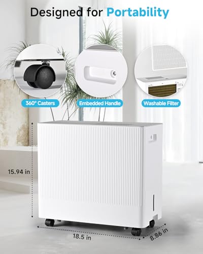 52 Pints Energy Star Dehumidifier with Drain Hose, 0.85 Gal Water Tank M3798