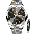 Minimalism Business Dress Analog Quartz Stainless Steel Waterproof Luminous Classic Date Men Wrist Watch V480