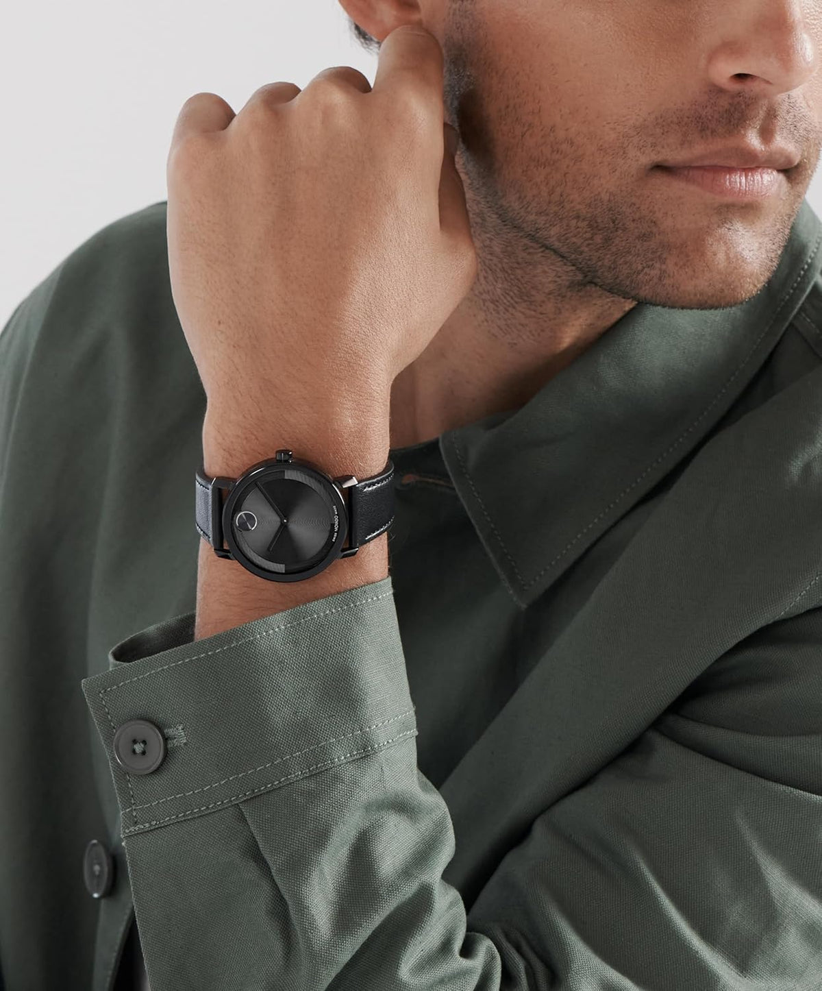 Swiss Quartz Watch with Nappa Leather Strap, 40mm D714