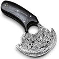 Handmade Damascus Steel Ulu Knife X237