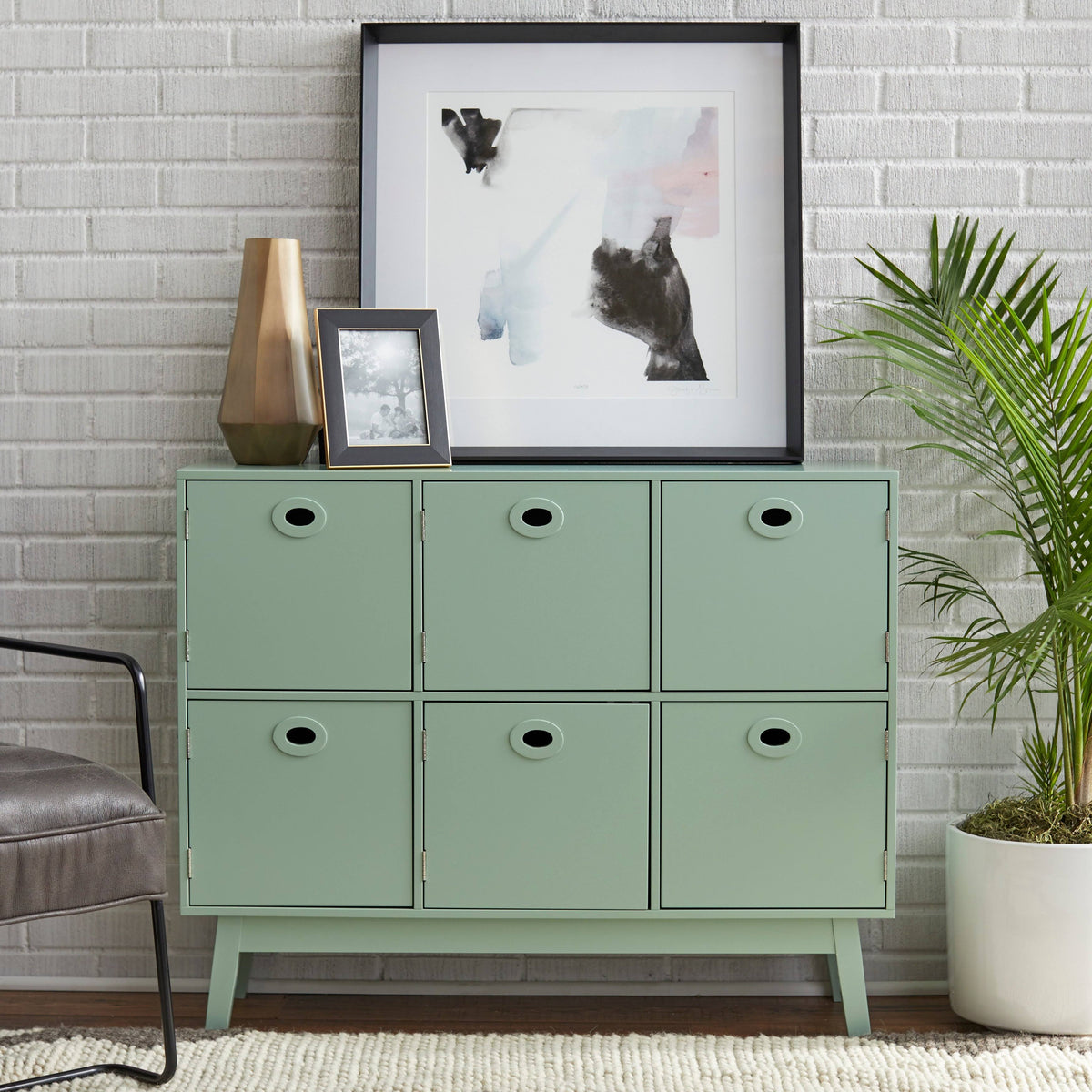 Mint Green Storage Cabinet Q1211
