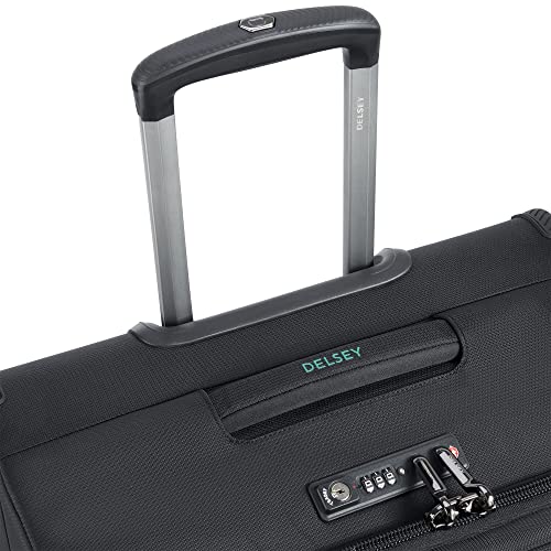 Black Softside Expandable Luggage with Spinner Wheels, Carry on 20 Inch F801896