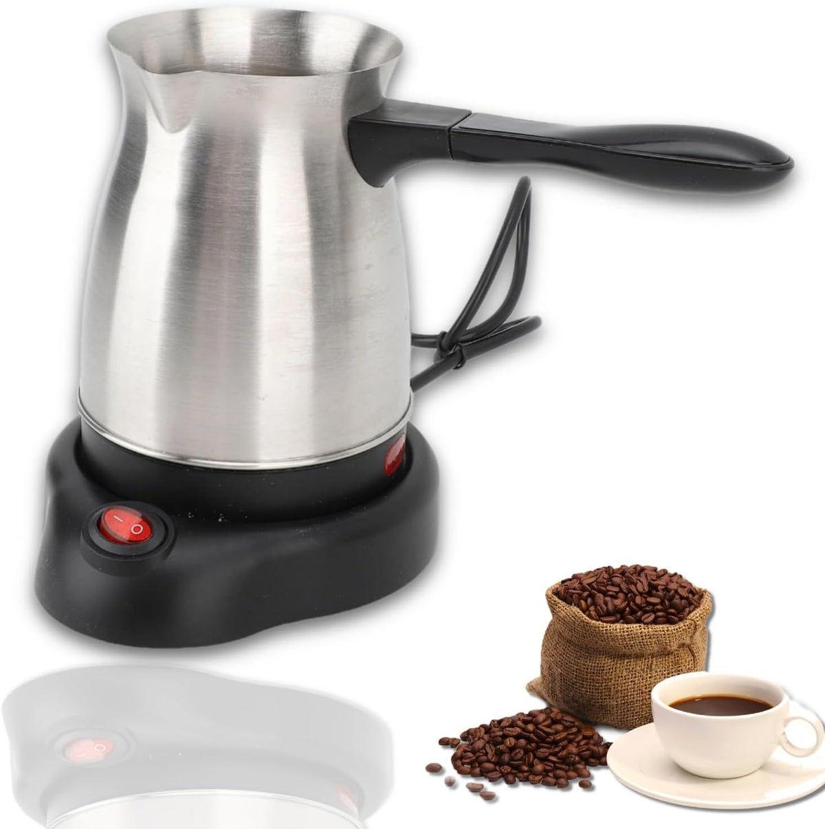 Stainless Steel Electric Turkish Coffee Maker, 600ml L399