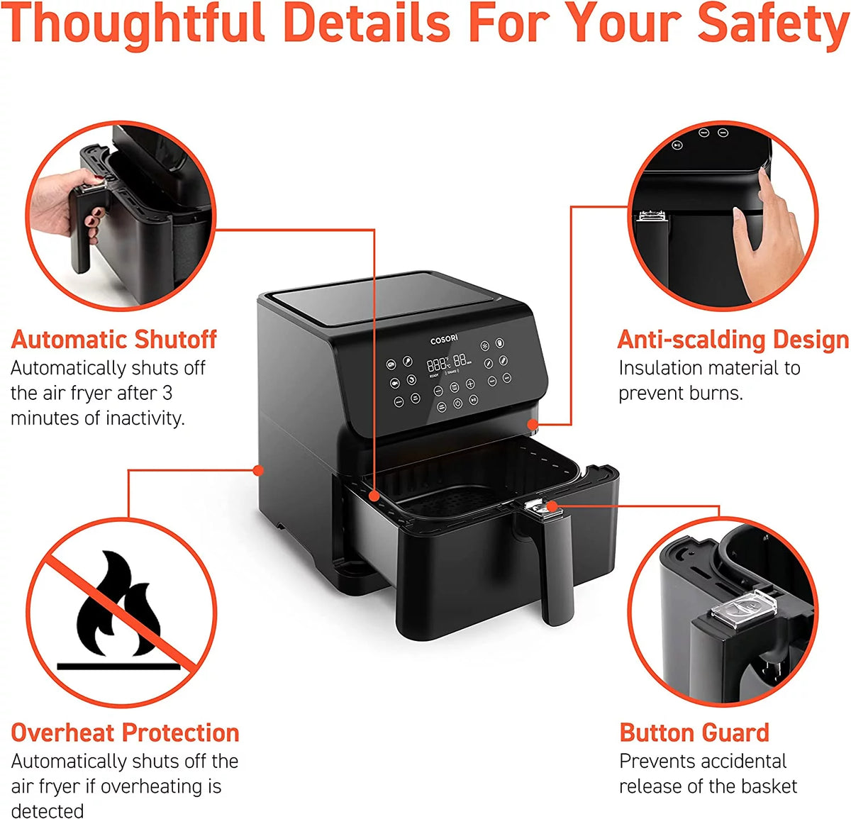 Black 5.8 QT Air Fryer V468848