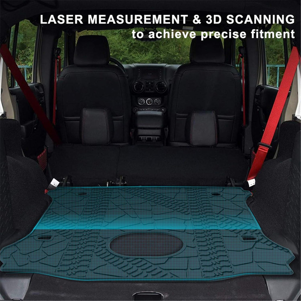 Cargo Mat Liner for 2015-2018 Wrangler JK 4 Door All Weather Rear Trunk Tray U309