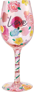 Floral Hand-Painted Artisan Wine Glass X613303