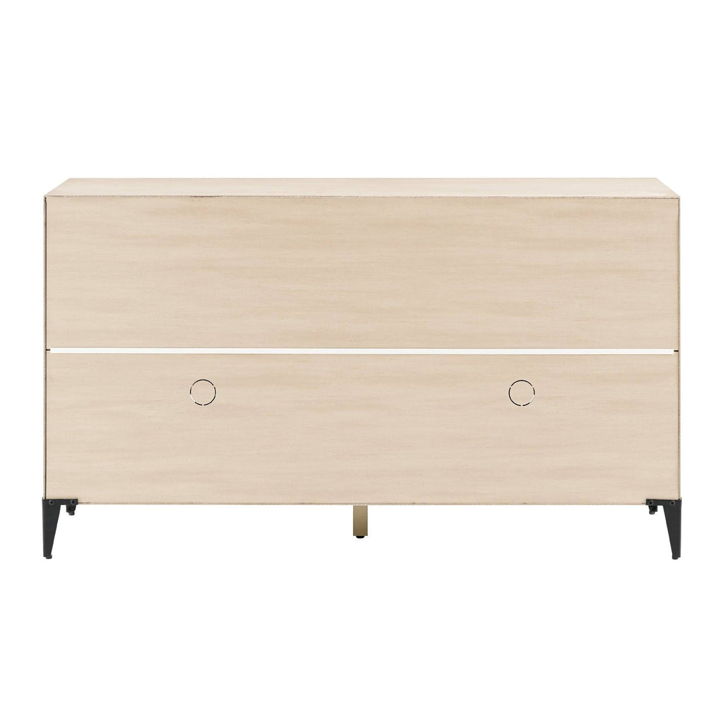 58-Inch 2-Drawer Fluted Glass Door Sideboard A415685