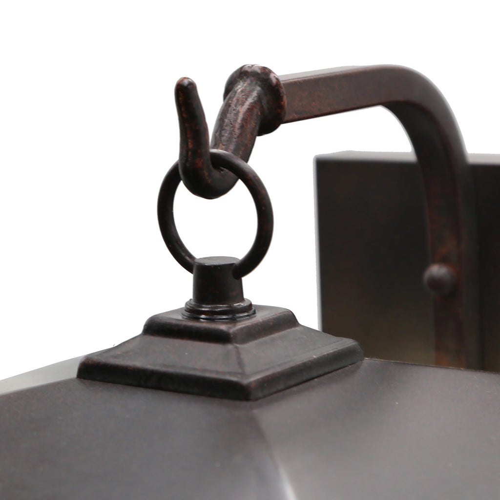 Bronze Outdoor Mission Stained Glass Wall Sconce R1077