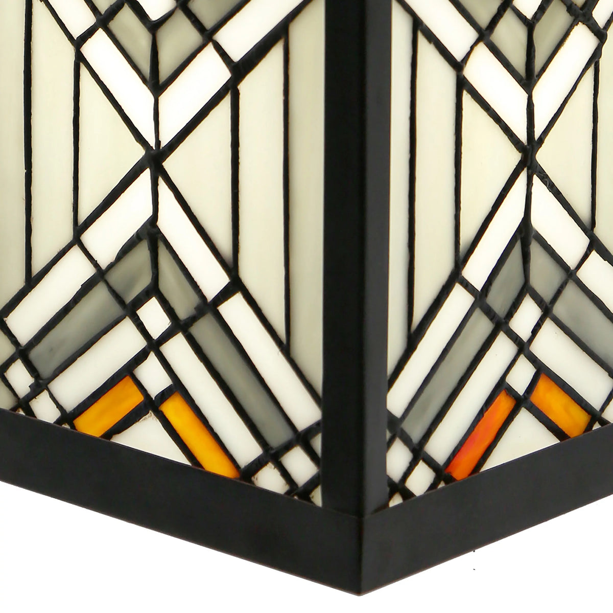 Bronze Outdoor Mission Stained Glass Wall Sconce R1077